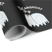 Escarghost Funny French Ghost Snail Pun Dark BG Cadeaupapier (Rol Hoek)