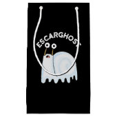 Escarghost Funny French Ghost Snail Pun Dark BG Klein Cadeauzakje (Voorkant)