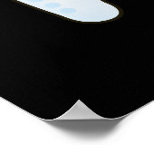 Escarghost Funny French Ghost Snail Pun Dark BG Poster (Hoek)