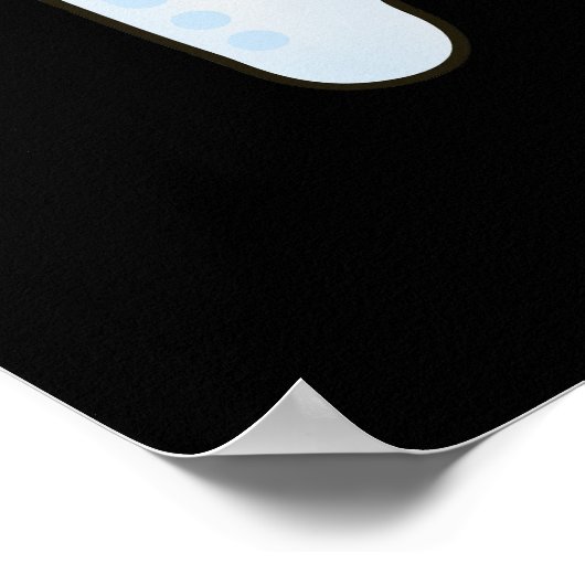 Escarghost Funny French Ghost Snail Pun Dark BG Poster (Hoek)