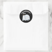 Escarghost Funny French Ghost Snail Pun Dark BG Ronde Sticker (Tas)