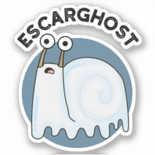Escarghost Funny French Ghost Snail Pun Sticker