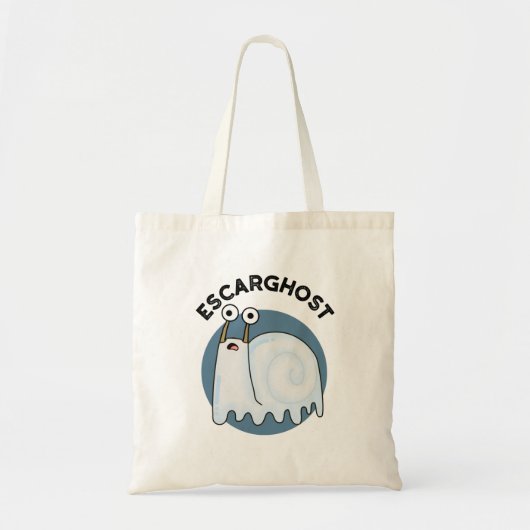 Escarghost Funny French Ghost Snail Pun Tote Bag (Voorkant)