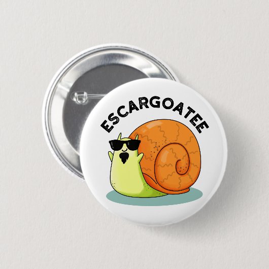 Escargoate Grappige Slak Escargot Pun Ronde Button 5,7 Cm (Voorkant /achterkant)