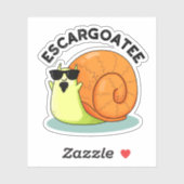 Escargoate Grappige Slak Escargot Pun Sticker (Vel)