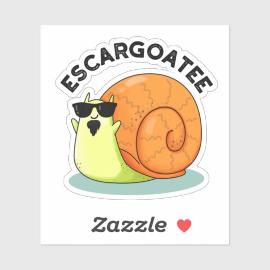 Escargoate Grappige Slak Escargot Pun Sticker (Vel)