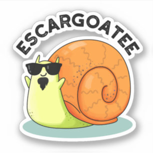 Escargoate Grappige Slak Escargot Pun Sticker