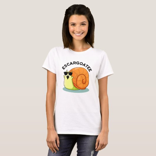 Escargoate Grappige Slak Escargot Pun T-shirt (Voorkant volledig)