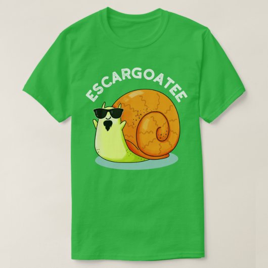 Escargoatee Cute French Snail Escargot Pun T-shirt (Design voorkant)