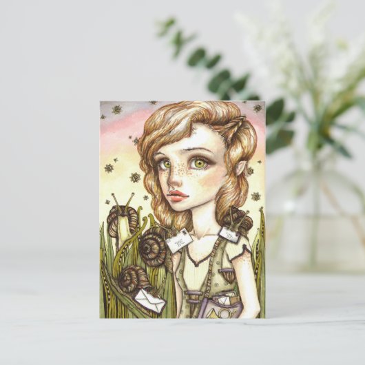 Escargot Express Briefkaart (Staand voorkant)