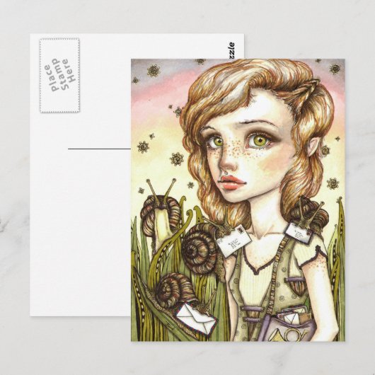 Escargot Express Briefkaart (Voorkant / Achterkant)