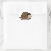 Escargot - Franse slak Ronde Sticker (Tas)