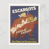 Escargot Mementrel Vintage Ad Briefkaart (Voorkant)