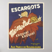 Escargot Mementrel Vintage Ad Poster (Voorkant)