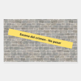 Escena del crimen rechthoekige sticker