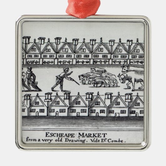 Escheapenmarkt Metalen Ornament (Voorkant)