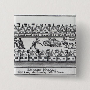 Escheapenmarkt Vierkante Button 5,1 Cm