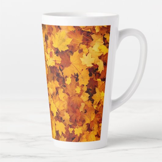 Eschenbladpatroon-25877 Latte Mok (Rechts)