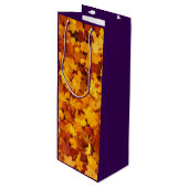 Eschenbladpatroon-25877 Wijn Cadeautas (Voorkant Gekanteld)