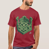 Escher's Maze: ingewikkelde geometrische puzzel T-shirt (Voorkant)