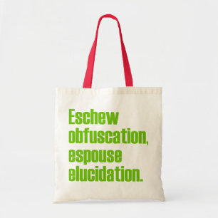 Eschew Obfuscation Canvas tassen