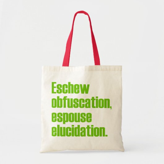 Eschew Obfuscation Canvas tassen (Voorkant)