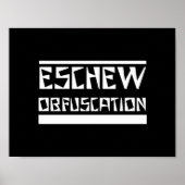 Eschew Obfuscation Poster (Voorkant)