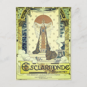 Esclarmonde opera vintage poster briefkaart