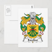 Escobar Family Crest Briefkaart (Voorkant / Achterkant)