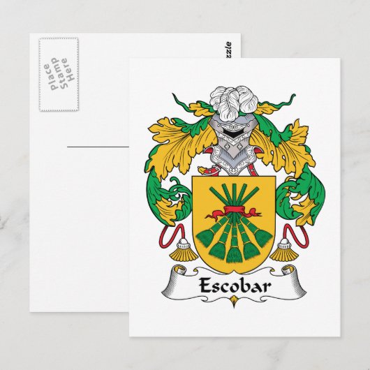 Escobar Family Crest Briefkaart (Voorkant / Achterkant)