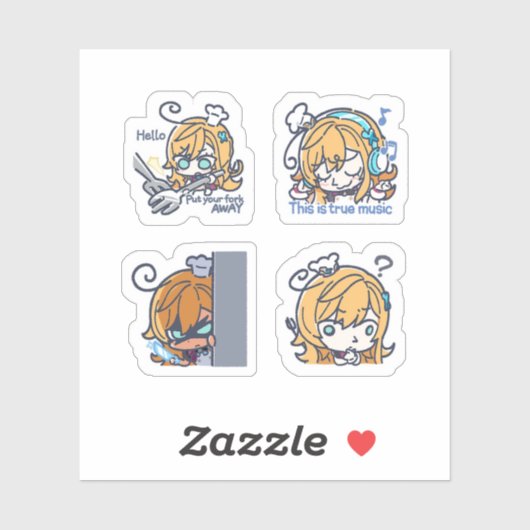 Escoffier Genshin Impact 4 stuks stickerblad Extr Sticker (Vel)