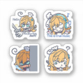 Escoffier Genshin Impact 4 stuks stickerblad Extr Sticker (Voorkant)
