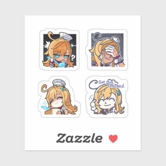 Escoffier Genshin Impact 4 stuks stickerblad Extr Sticker (Vel)