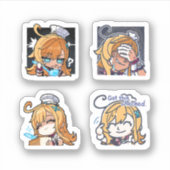 Escoffier Genshin Impact 4 stuks stickerblad Extr Sticker (Voorkant)