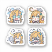Escoffier Genshin Impact 4 stuks stickerblad Sticker (Voorkant)