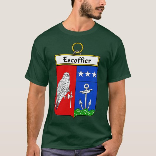Escoffier Wapens Family Crest T-shirt (Voorkant)