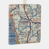 Escondido CA  Map Keramisch Ornament (Rechts)