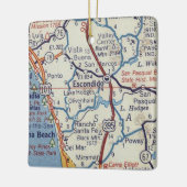 Escondido CA  Map Keramisch Ornament (Links)