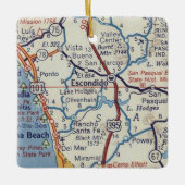 Escondido CA  Map Keramisch Ornament (Voorkant)