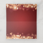 Escort Kaart Holiday Wedding Sparkling Lights Gold Plaatskaartje (Binnenkant ongevouwen)