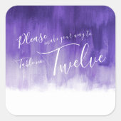 Escort paarse waterverf wastrouwstickers vierkante sticker (Voorkant)