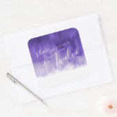 Escort paarse waterverf wastrouwstickers vierkante sticker (Envelop)