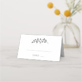 Escort Place Card | Kalligrafie rustieke bruiloft Plaatskaartje (Voorkant)