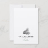 Escort Place Card | Rustieke Dennenboom Set Kaart (Voorkant)