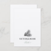 Escort Place Card | Rustieke Dennenboom Set Kaart (Voorkant / Achterkant)