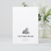 Escort Place Card | Rustieke Dennenboom Set Kaart (Staand voorkant)