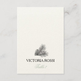 Escort Place Card | Rustieke Dennenboom Set Kaart
