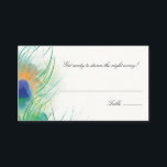 Escort / Zitplaatsen Kaart Waterverf Peacock Feath Plaatskaartje<br><div class="desc">Waterverf Peacock Feather voor uw bruiloft PLATTE zit- / escortkaarten. Wees creatief bij het tonen van de platte zitkaarten. Er zijn bijpassende BRUILOFT UITNODIGING,  RECEPTIE en RSVP kaarten! Als je kleur verandert,  laat het me weten en ik kan een nieuwe voor je maken. Stuur me een e-mail paula@labellarue.com</div>