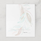 ESCORTE KAART | Waterverf van pastelkleurig geblad Plaatskaartje (Buitenkant ongevouwen)