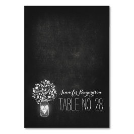 escortkaarten plaats kaarten krijtbord mason jar